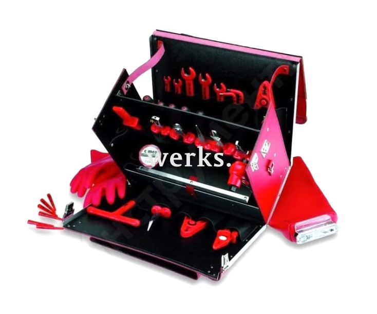 Набор VDE инструментов ''Электробезопасность'' Cimco 170378 54 предмета в кожаном портфеле