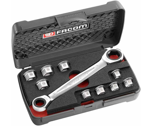 Набор накидных головок с трещоткой Facom 464.J1 10 предметов