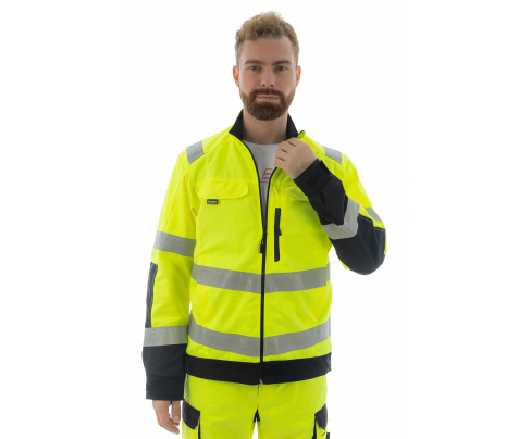 Сигнальная куртка Brodeks KS218 желтый/черный (L)