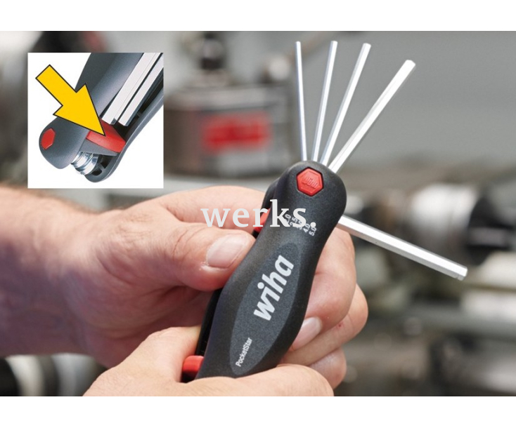 Футляр-рукоятка для шестигранников со сферической головкой Wiha Mini PocketStar MagicRing 369R P7 23031 7 предметов