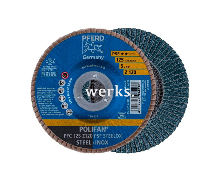 Круг шлифовальный Pferd PFC 125 Z120 PSF STEELOX