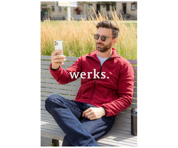 Толстовка флисовая Brodeks KS211 бордо (S)