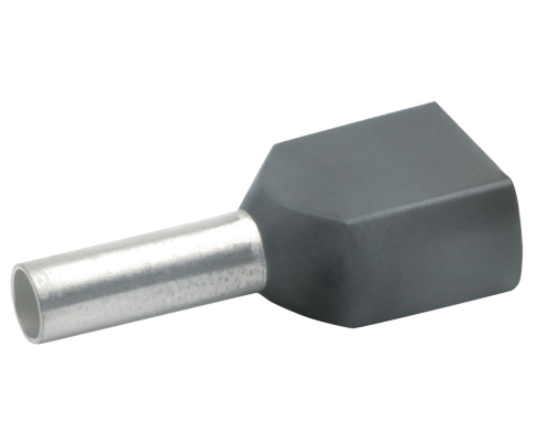 Наконечник втулочный черный двойной изолированный 2х1,5 мм² Klauke KLK87212 100 шт.