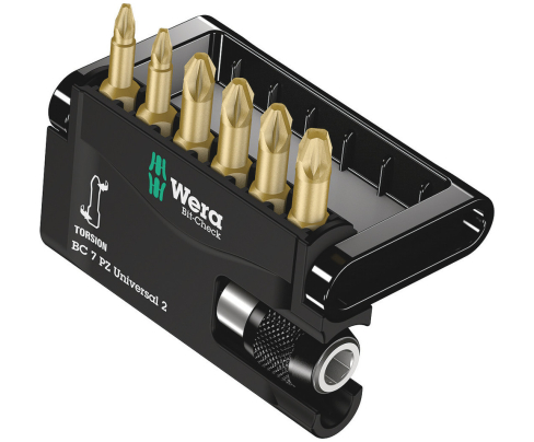 Bit-Check 7 PZ Universal 2 Набор насадок и держатель Wera WE-056157 7 пр.