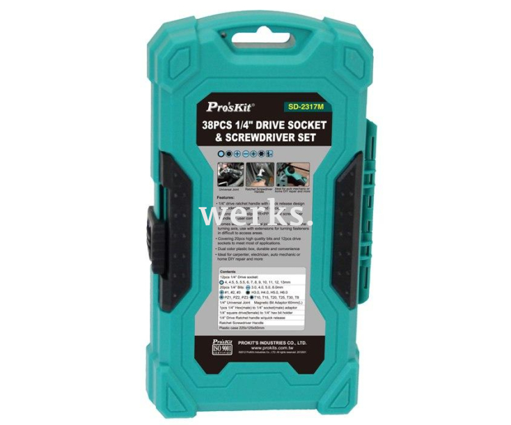 Набор бит с трещоткой и ключом ProsKit SD-2317M