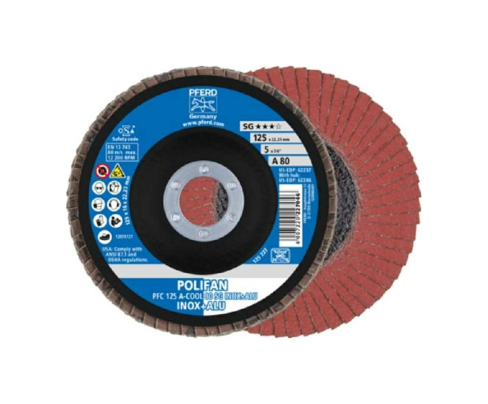 Круг шлифовальный Pferd PFC 125 A-COOL 80 SG INOX+ALU
