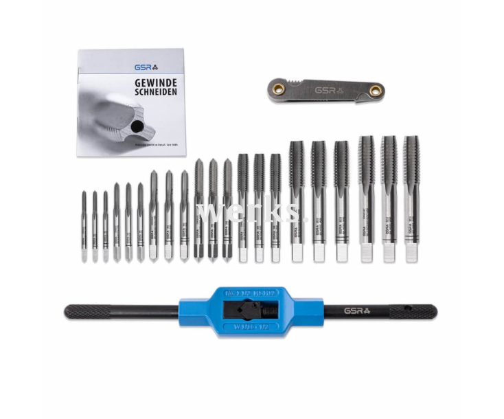 23-пр. Ручные метчики набором M3-M12 Werks W.1416100