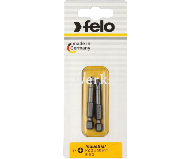 Набор крестовых бит Felo Pozidriv PZ2 2 предмета 02102536