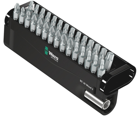 Bit-Check 30 Wood Набор насадок PH, PZ, TX с держателем Wera WE-057432