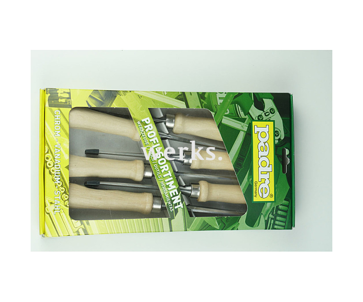 FIRMER CHISEL SER WITH WOOD 1595 6 шт Padre 159500000