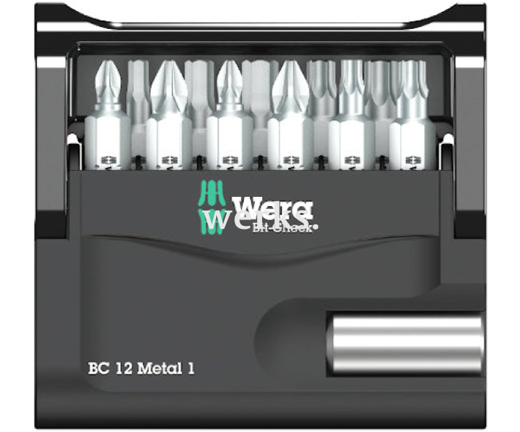 Bit-Check 12 Metal 1 Набор насадок и держатель Wera WE-057424