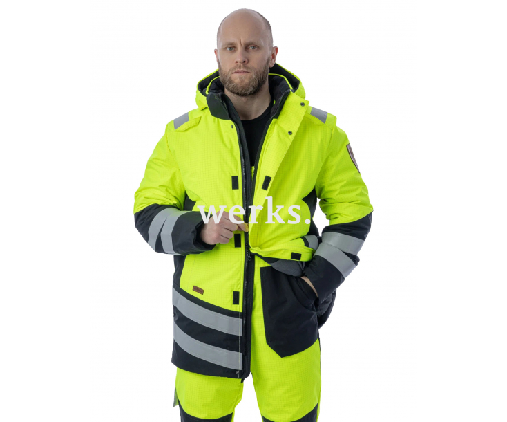 Зимняя мультизащитная куртка-парка Brodeks MW 29-83В желтый/черный (XL)