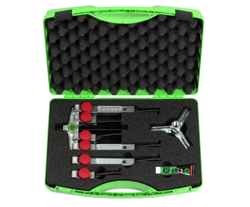 Универсальный набор съёмников с 2-мя, 3-мя захватами и узкими захватами для узких, труднодоступных мест, 9 предметов KUKKO KS-2030-1-193+S