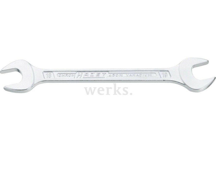 Ключ гаечный двусторонний рожковый 450N 17х19 мм Hazet 450N-17х19