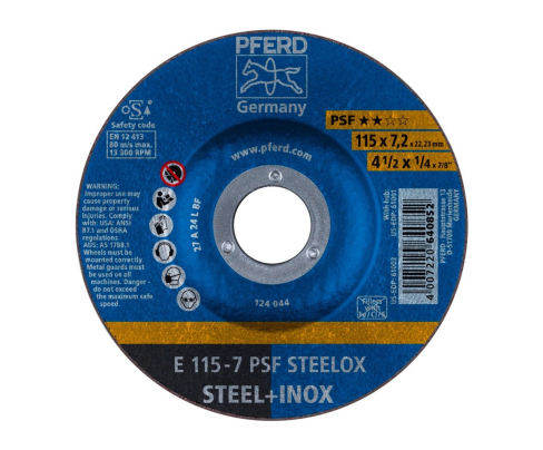 Круг шлифовальный Pferd E 115 - 7 PSF STEELOX