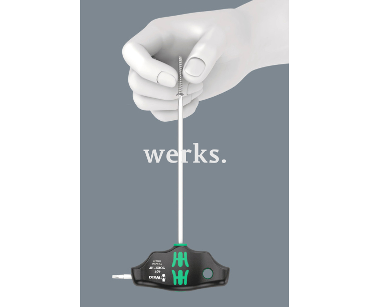 Набор отверток Hex-Plus с поперечной ручкой с фиксирующей функцией Wera 454/7 HF Set 1WE-023450 + подставки