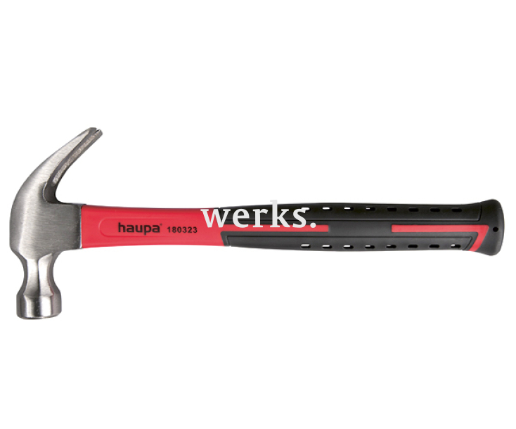 Молоток с гвоздодером с пластиковой ручкой 450 г Haupa 180323