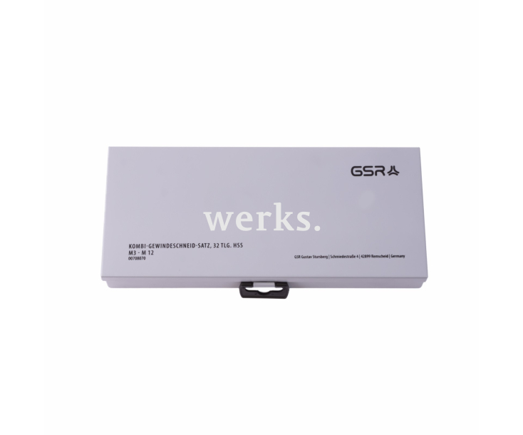 32-пр. Набор ручных метчиков и плашек 25х9 M3-M12 Werks W.1416140