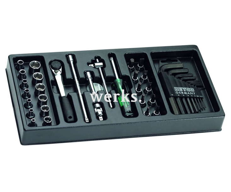 Набор торцовых головок и бит с трещоткой и штифтовыми ключами 1/4" 975-3010 Heyco HE-00975301083 38 пр.