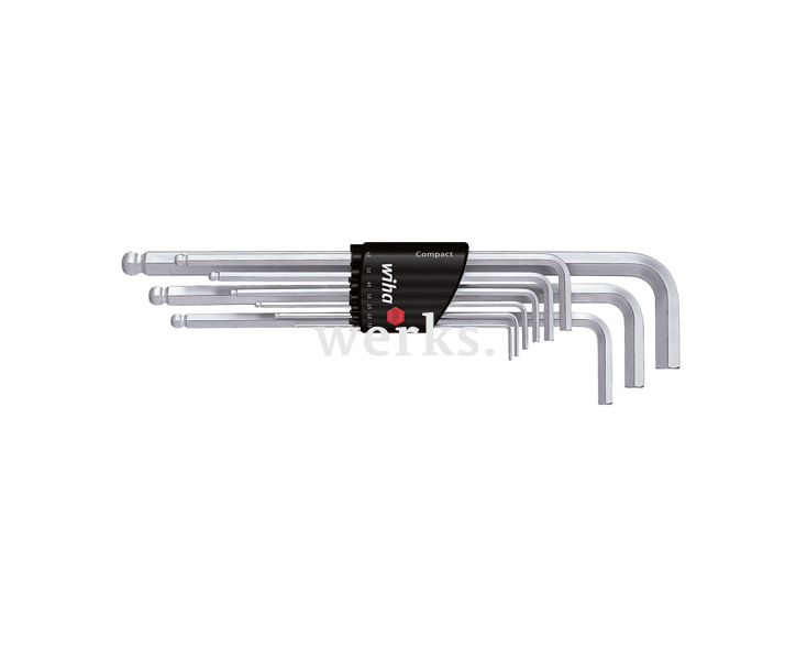 Набор штифтовых ключей со сферической головкой HEX Wiha Compact 369 H9 01418 9 предметов