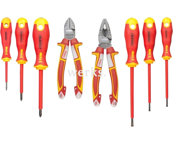 Набор из отверток, бокорезов и пассатижей VDE Felo Ergonic SL PH 8 предметов 41398517