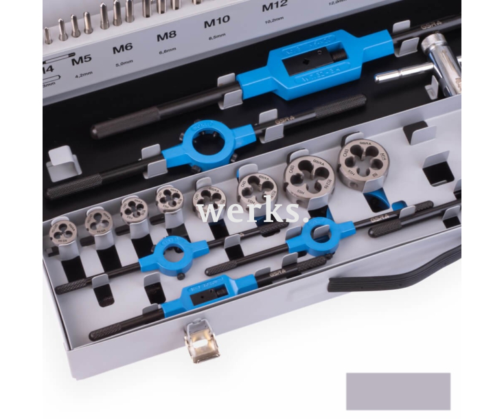 56-пр. Набор ручных метчиков и плашек DIN 352/223 M3-M20 Werks W.1416180