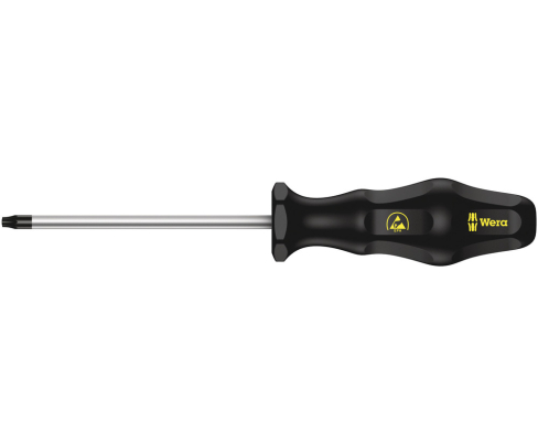 Отвертка TORX BO Wera Kraftform ESD 1567 WE-030131 TX 10 х 80 для винтов с предохранительным штифтом