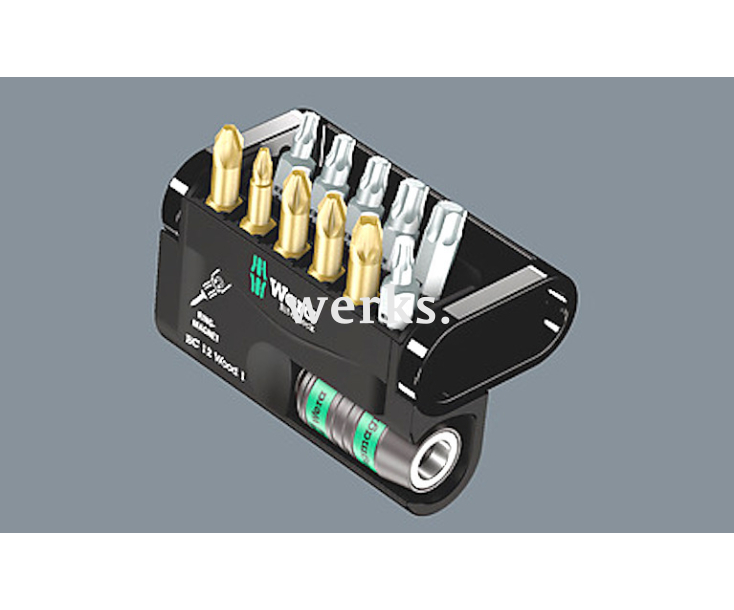 Bit-Check 12 Wood 1 SB Набор насадок (PH, PZ, TX) и держатель Wera WE-136390