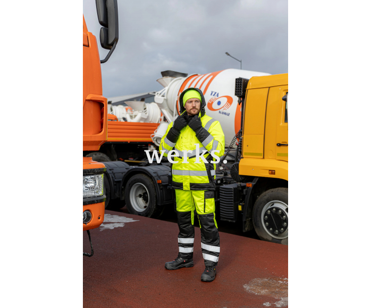 Зимние сигнальные брюки Brodeks KW308 желтый/черный (56)