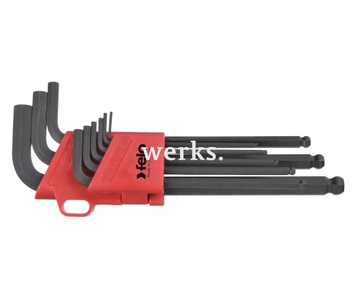 Набор штифтовых ключей HEX со сферической головкой Felo 9 предметов 35500901