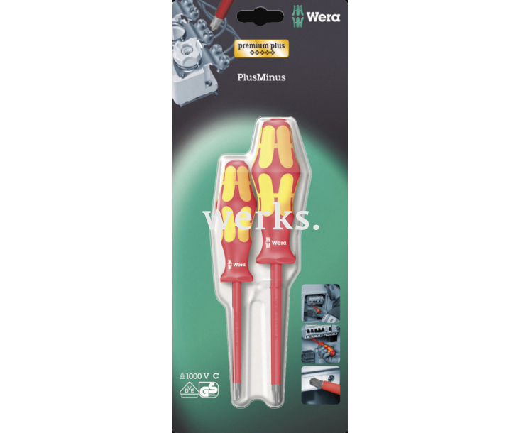 Набор отверток VDE Wera Kraftform 165 i PZ/S # 1+2 WE-073601