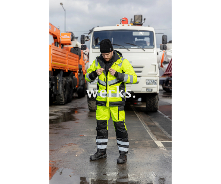 Зимние брюки Brodeks KW 308 черный/желтый (54)