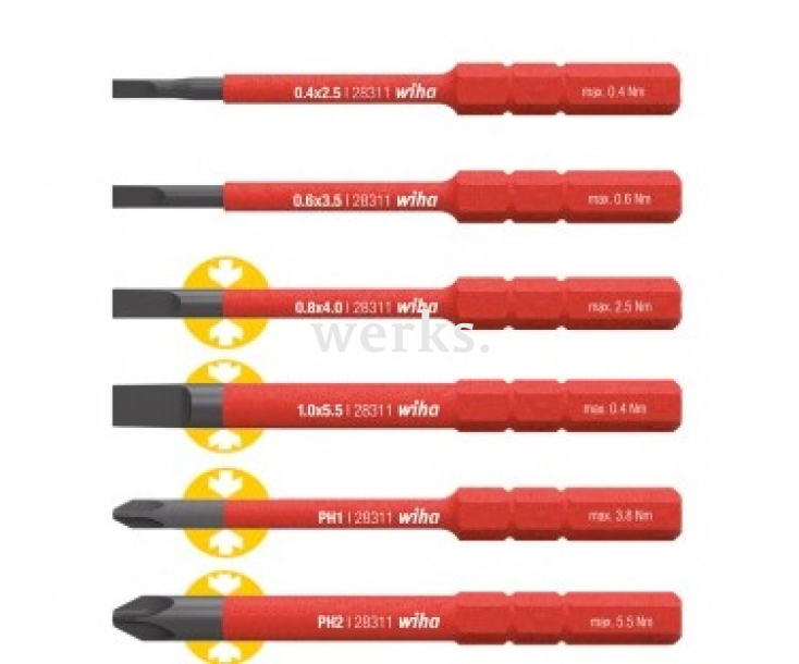 Набор Wiha slimBit VDE SL SL/PZ 2831 B603 36090, 6 предметов