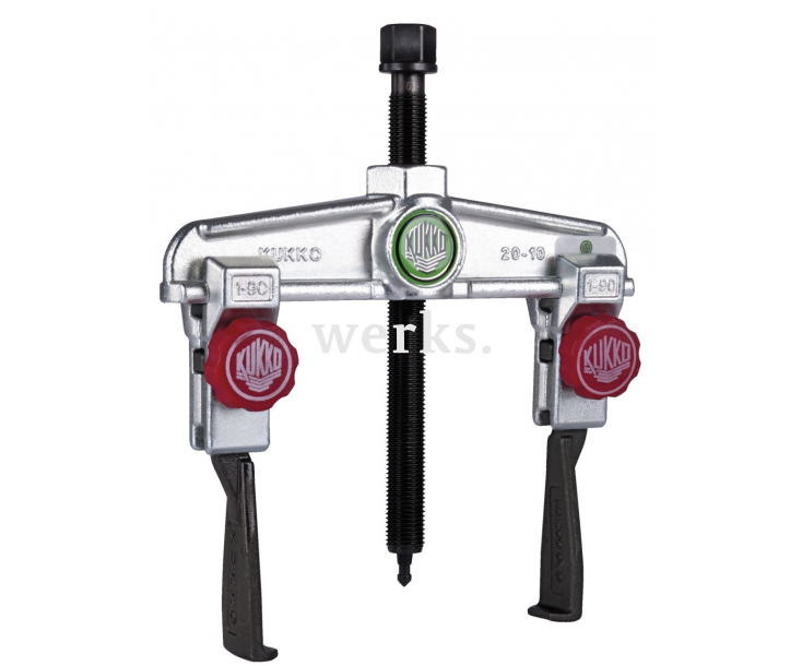 Универсальный двухзахватный съёмник с особо узкими, быстрорегулируемыми захватами KUKKO 20-10+S-T