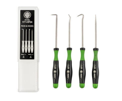 Набор крючков с удобной двухкомпонентной ручкой KUKKO 177-HP04