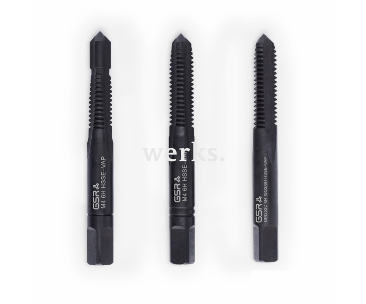 Ручные метчики набором DIN 352 HSSE-VAP M 4 Werks W.1626300