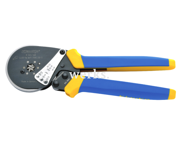Пресс-клещи для втулочных наконечников 0,08–16 мм², шестигранный обжим Klauke KLKK306K