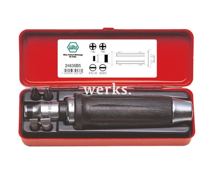 Набор ударных бит с ручным винтовертом 1/2" Wiha 24636 B5 32573,  6 предметов