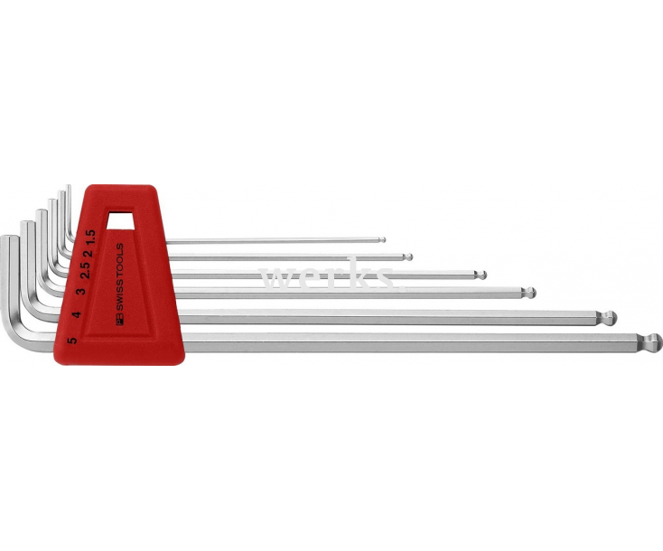 Набор длинных штифтовых ключей HEX PB Swiss Tools PB 212.LH-5 со сферической головкой 6 шт.