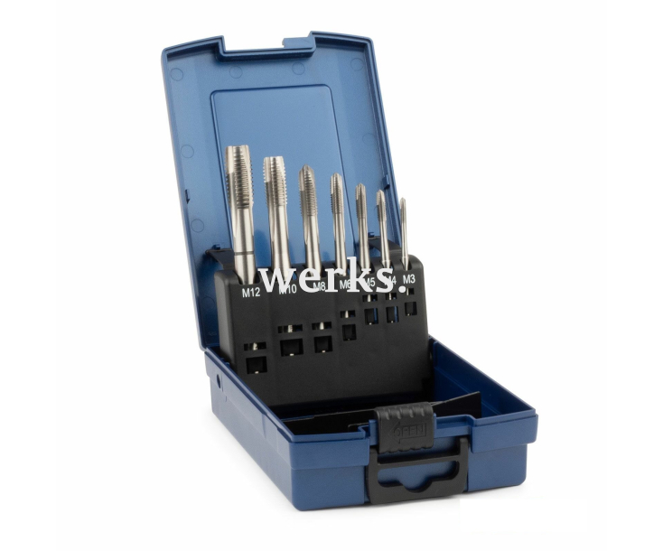 Набор машинных метчиков B HSSE DIN371/376 M3-M10/M12 Silver 7 предметов GSR BRB09100000