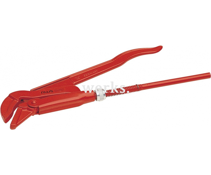 Ключ трубный рычажный 430 мм 1½" шведского типа с изгибом зева 45° NWS 167N-1,5-430