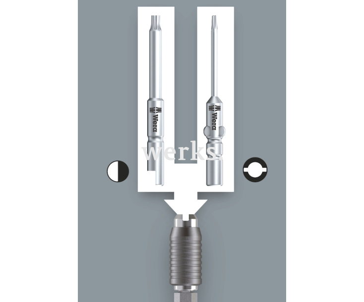 Регулируемая динамометрическая отвертка 0,02-0,06 Нм с быстрозажимным патроном, 4 мм Halfmoon/HIOS Wera Kraftform Micro ESD 1430 WE-074802