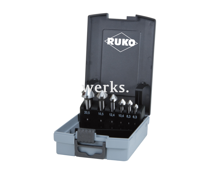 Набор зенкеров конических 90° DIN 335 C Ruko 6,3 - 20,5 мм 102152RO 6 штук