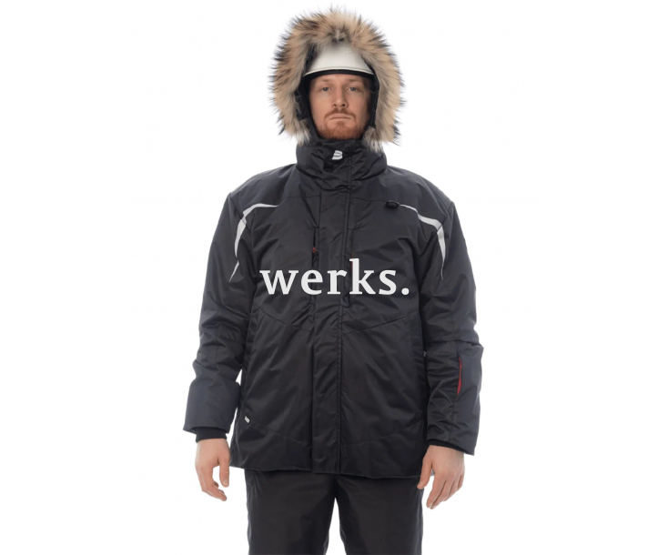 Зимняя рабочая куртка Brodeks KW 231 черный с опушкой (XL)