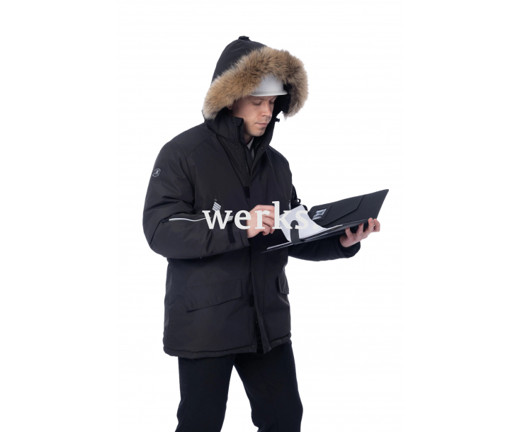 Зимняя куртка-парка Brodeks KW 204 черный с опушкой (XXXXL)