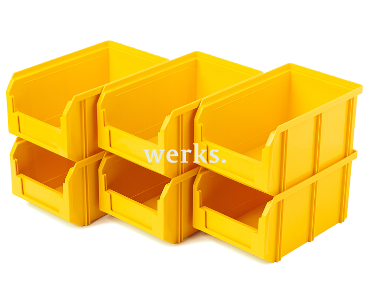 Пластиковый ящик Стелла-техник V-2-К6-желтый , комплект 6 штук