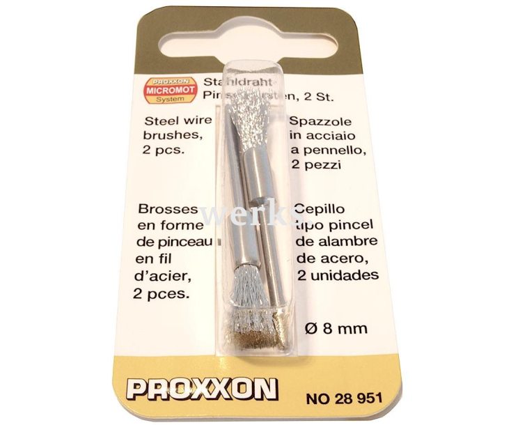 Щетки-кисточки стальные Ø8 мм Proxxon 28951 2 шт.