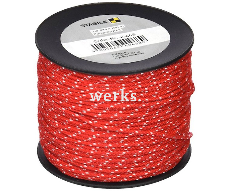 Шнур для каменщика красно-белый Stabila 40468 Ø2 мм х 100 м