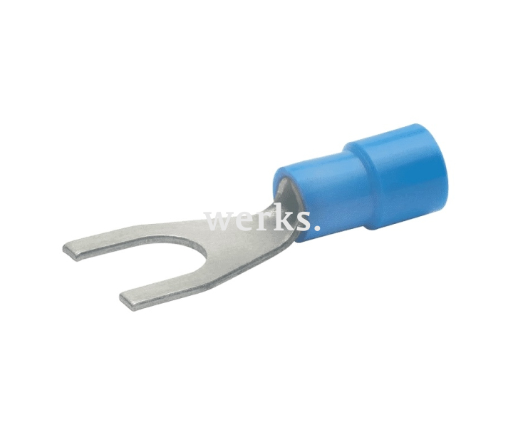 Наконечник вилочковый медный изолированный DIN 46237 1,5-2,5 мм² под болт М6,0 Klauke KLK630C6 100 шт.