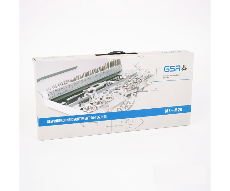 56-пр. Набор ручных метчиков и плашек DIN 352/223 M3-M20 Werks W.1416180